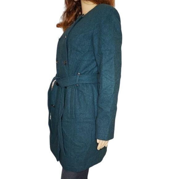 Mossimo double breasted wool blend peacoat long blue winter jacket size small - Picture 6 of 8